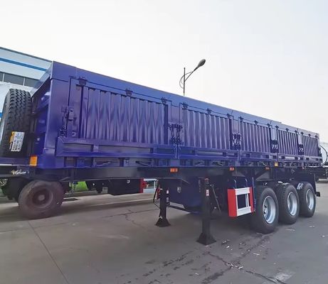 Tri-assige hydraulische lift, zijdelingse kantelbak, zijdelingse dump, halfrol met maximale lading 30-100T