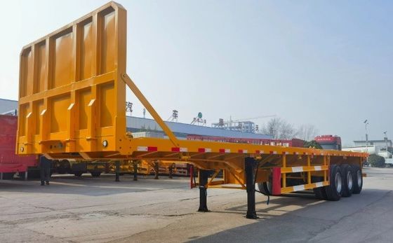 2/3/4 Assen 35ft 40ft 45ft Container Transport Steel Flat Bed Semi Trailer voor Truck