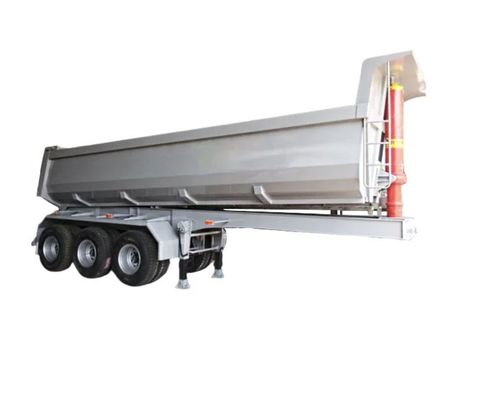 60T/80T U-type achterste dumptrailer voor het vervoer van zandsteen en graan