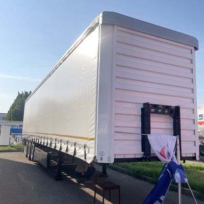 Op maat gemaakte 3 assen PVC stof gordijn half-trailer voor zijkanten gordijn doos open vrachtwagen trailer