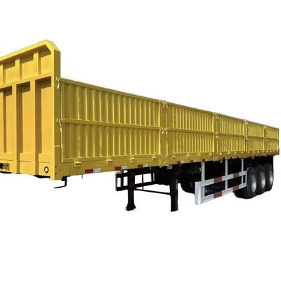 Meerdere functies 3 assen Semi-trailer voor bulk cargo Steel Side Wall Trailer