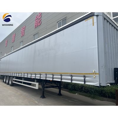 Op maat gemaakte 3 assen PVC stof gordijn half-trailer voor zijkanten gordijn doos open vrachtwagen trailer