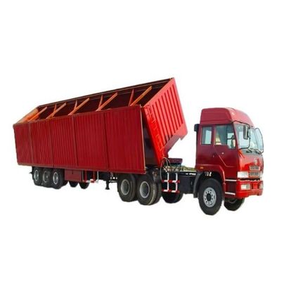 Wosheng Tri-Axle Hydraulische Lift Side Tipper Side Dump Semi Trailer Side Tipping Trailer