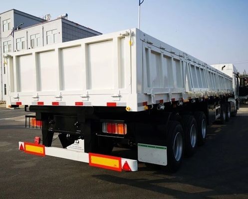 Semi-aanhangwagen voor bulkgoederen met zijwanden 3/4 as Mechanische ophanging 13/16/20 ton
