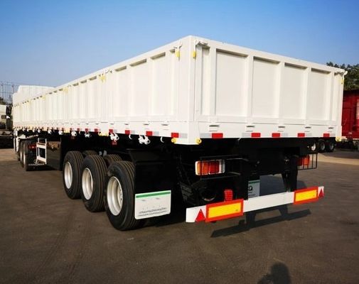 Semi-aanhangwagen voor bulkgoederen met zijwanden 3/4 as Mechanische ophanging 13/16/20 ton