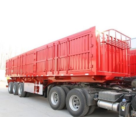 Wosheng Tri-Axle Hydraulische Lift Side Tipper Side Dump Semi Trailer Side Tipping Trailer