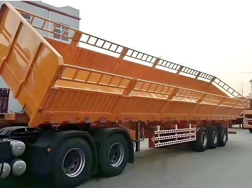 Semi-aanhangwagen voor bulkgoederen met zijwanden 3/4 as Mechanische ophanging 13/16/20 ton