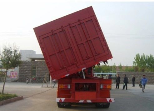 Wosheng Tri-Axle Hydraulische Lift Side Tipper Side Dump Semi Trailer Side Tipping Trailer