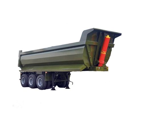 Vrachtwagen aanhangwagen 3/4 assen 60-100 ton Dump aanhangwagen met zwaar landingsgestel 28t