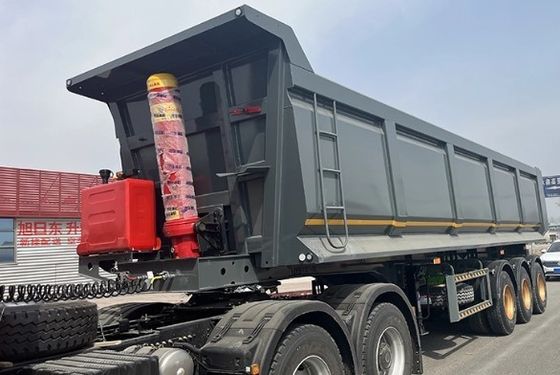 Vrachtwagen aanhangwagen 3/4 assen 60-100 ton Dump aanhangwagen met zwaar landingsgestel 28t