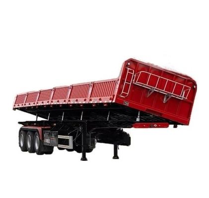 Wosheng Tri-Axle Side Dump Trailer met hydraulische lift en afmetingen 13000*2550*2900mm