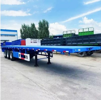Semi-trailer met 3 assen, laadkracht 30-80 ton, containervervoerder, platbed-trailer