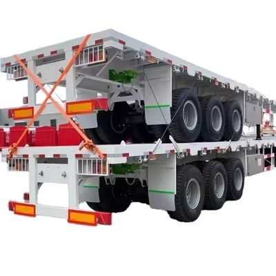 30-80 ton 2 3 4 assen 20 40 45 voet plat bed half-trailer met en aanpasbare grootte