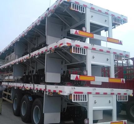 30-80 ton 2 3 4 assen 20 40 45 voet plat bed half-trailer met en aanpasbare grootte