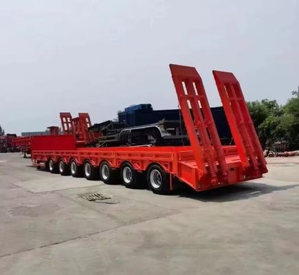 3 Assen Gooseneck Lowboy Low Loader Truck Trailer voor graafmachine We hebben je gedekt