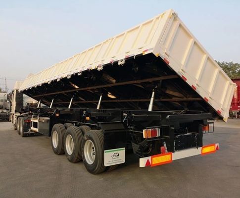 3 assen zijdelingse drop tipper dump half aanhanger met 28 ton landingsgestel en aanpassing