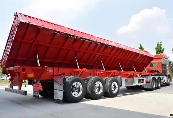 30-100 ton aanleg van een aanhangwagen met zijdelingse kanteling 13000x2550x2900 voor vrachtwagens en bulklading
