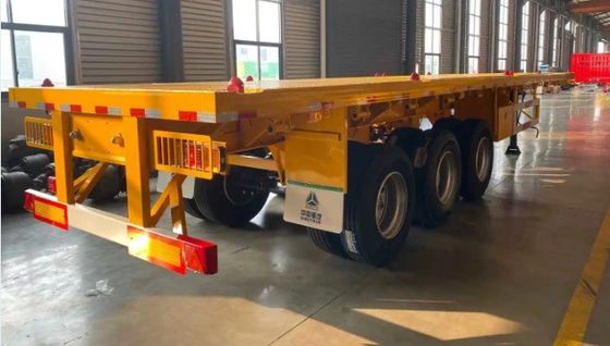 Wosheng's maximale lading 30000 kg 3 as 4 as staalcontainer plat bed half-trailer
