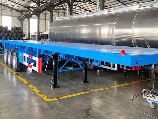 Wosheng's maximale lading 30000 kg 3 as 4 as staalcontainer plat bed half-trailer