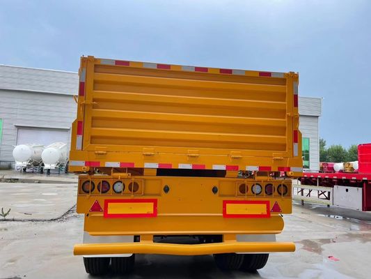 Zware drie-assige zijwandhalve aanhangwagen voor bulktransport