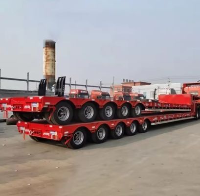 Lucht- of mechanische ophanging 3/4-assige half-aanhanger voor de transport van graafmachines