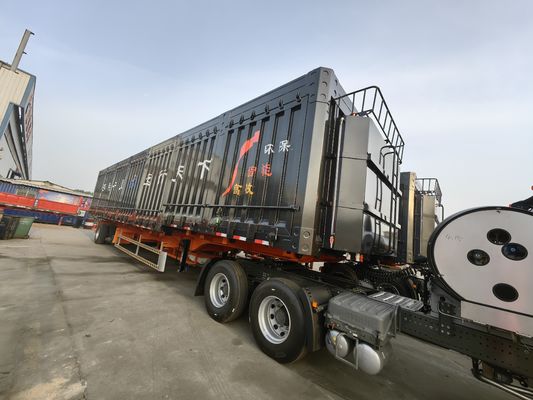 Zware drie-assige zijdelingse kantelende aanhanger met hydraulische opheffing en zijdelingse dumpfunctie