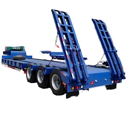 60T maximale lading Q345B/T700L laagbed vrachtwagen aanhangwagen voor graafmachines en duurzame machines