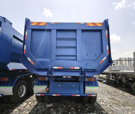 80T Dual Line Brake System U Shape Steel Hydraulisch kantelend kantelend achterdump Semi-trailer