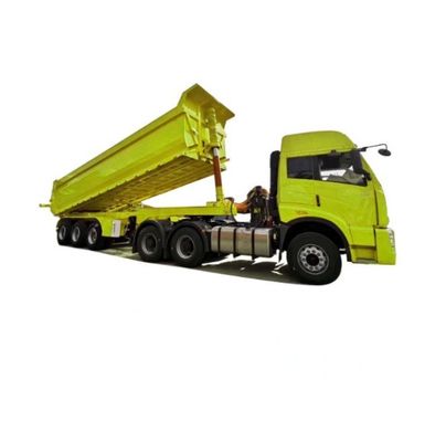 Truck Trailer WS Aluminium Tri-axle Hydraulische Graan achterste Dump Tipper Semi Trucks Trailer
