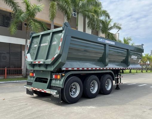 Truck Trailer WS Aluminium Tri-axle Hydraulische Graan achterste Dump Tipper Semi Trucks Trailer