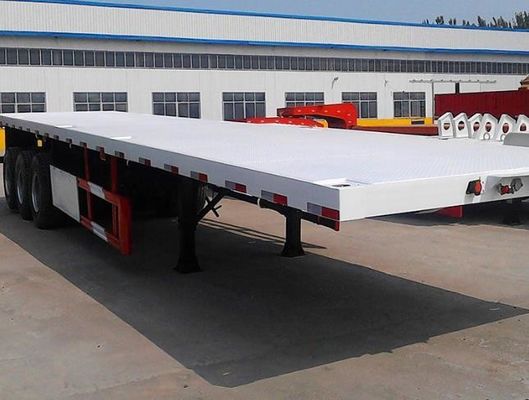 Maximaal laadvermogen 50 ton 3 as 40ft container half-aanhanger chassis platte bed platte bed aanhanger