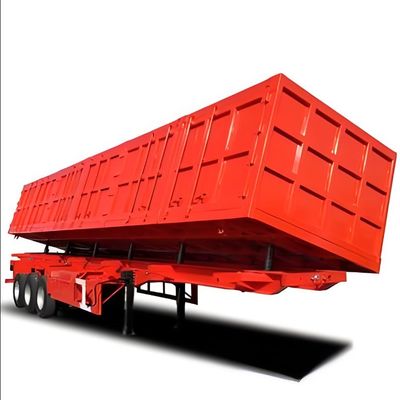 Truck Trailer 3 Assen 40-100 Tonnen Side Dump Semi Trailer en Side Tipper Semi Trailer