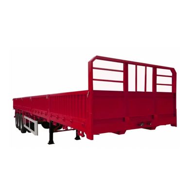 Stainless Steel Side Wall Semi-Trailer 3axel 50 ton Side Flip Trailer 12400X2500X3650mm