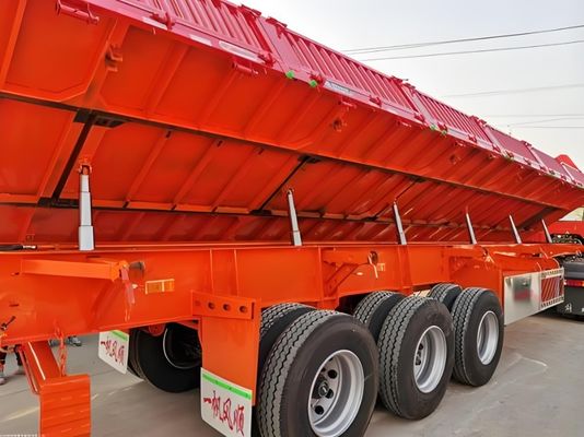 Truck Trailer 3 Assen 40-100 Tonnen Side Dump Semi Trailer en Side Tipper Semi Trailer