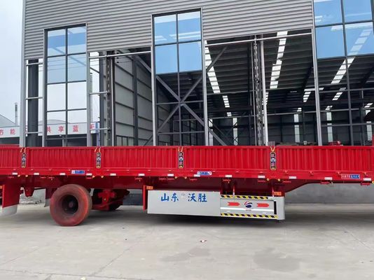 Stainless Steel Side Wall Semi-Trailer 3axel 50 ton Side Flip Trailer 12400X2500X3650mm