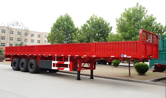 Stainless Steel Side Wall Semi-Trailer 3axel 50 ton Side Flip Trailer 12400X2500X3650mm