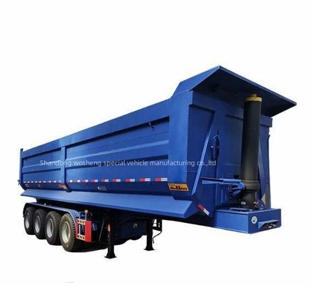 28 ton zwaar landingsgestel U-type Hydraulische achterste halve aanhangwagen voor het vervoer van staal