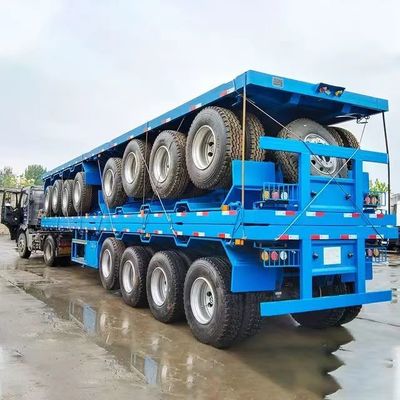 Multifunktioneel 20 ft 40 ft lading half-trailer platbedcontainer met staalmateriaal