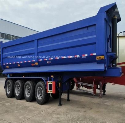 28 ton zwaar landingsgestel U-type Hydraulische achterste halve aanhangwagen voor het vervoer van staal