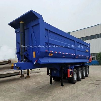 28 ton zwaar landingsgestel U-type Hydraulische achterste halve aanhangwagen voor het vervoer van staal