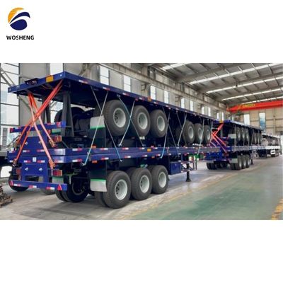 40ft Container Transport 3 axel Flatdeck Semi-trailer met 13ton axels staal materiaal