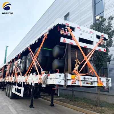 Containerplatte halfrijtuig met bladveer 90x13/16x10 lagen en 30-70t capaciteit
