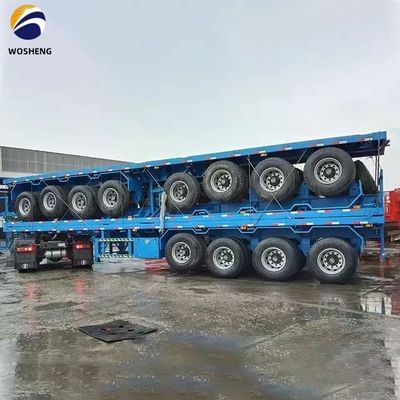 Flatbed Semi-trailer met 3 Assen en 4 Assen 20FT 40FT voor veilig en soepel containervervoer