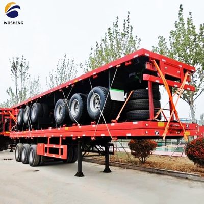 Flatbed Semi-trailer met 3 Assen en 4 Assen 20FT 40FT voor veilig en soepel containervervoer