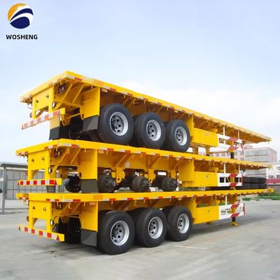 Flatbed Semi-trailer met 3 Assen en 4 Assen 20FT 40FT voor veilig en soepel containervervoer
