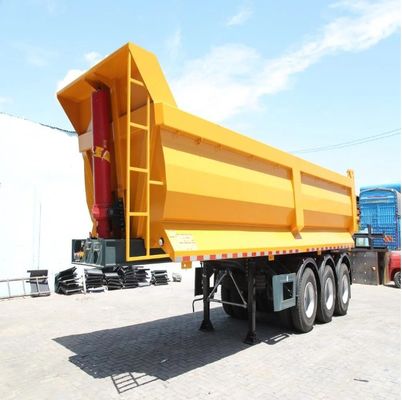 Maximale laadkracht 40000 kg Semi-aanhanger met U-vormige achterste dump-ophanger Semi-aanhanger voor vrachtwagen