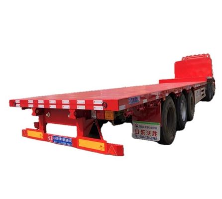 Vrachtwagen aanhangwagen met drie assen platgelegen half-aanhangwagen met 12,00R22,5 banden en hoge laadcapaciteit