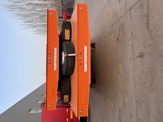5 Assen 100 of 120 Tons Gooseneck Lowbed Semi-trailer voor het vervoer van zwaar materieel