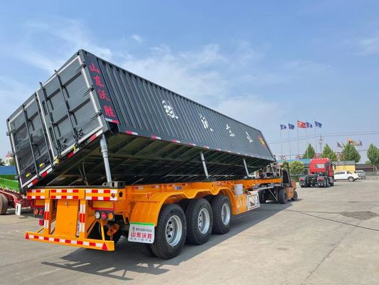 30-100 ton zijdelingse ophanger-ophangende dumptrailer-ophangende graan-halftrailer voor vrachtwagenvervoer