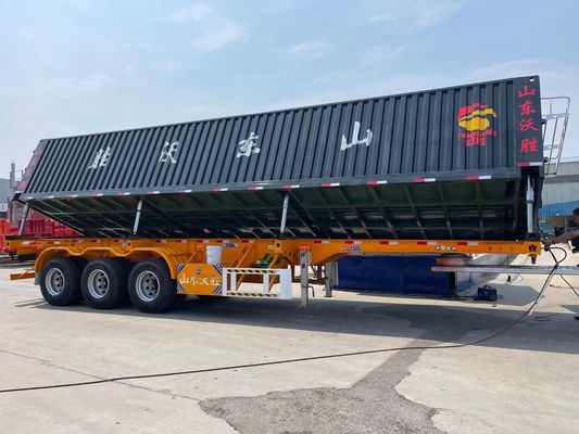 30-100 ton zijdelingse ophanger-ophangende dumptrailer-ophangende graan-halftrailer voor vrachtwagenvervoer